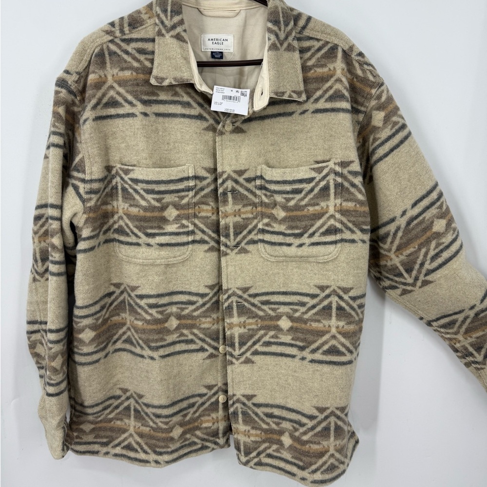 American Eagle Printed Shirt Jacket shacket LT NWT 
Unisex